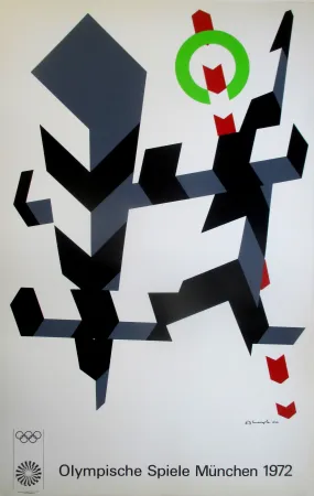 Sérigraphie D'arcangelo - OL 1972 - original colour silkscreen
