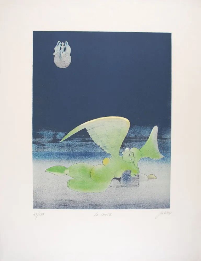 Lithographie David - La Chute