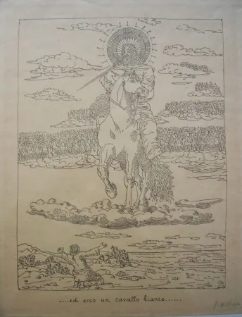 Lithographie De Chirico - Ed ecco un cavallo bianco