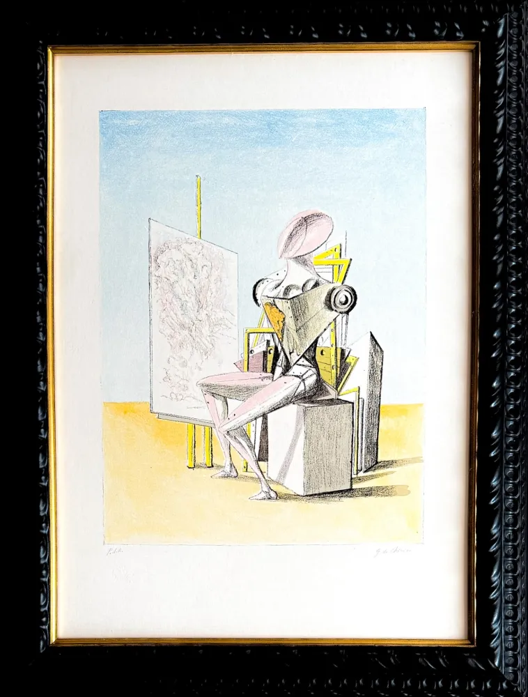Lithographie De Chirico - Il pittore