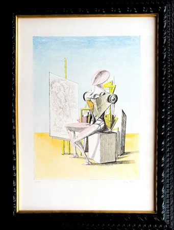 Lithographie De Chirico - Il pittore
