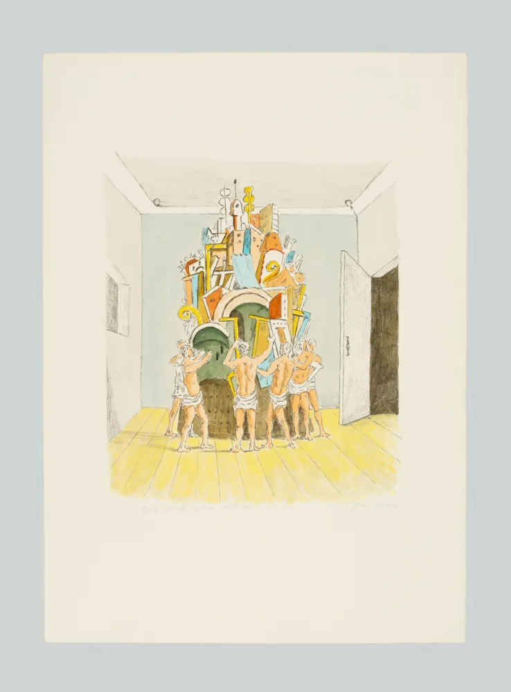 Lithographie De Chirico - Il Trofeo