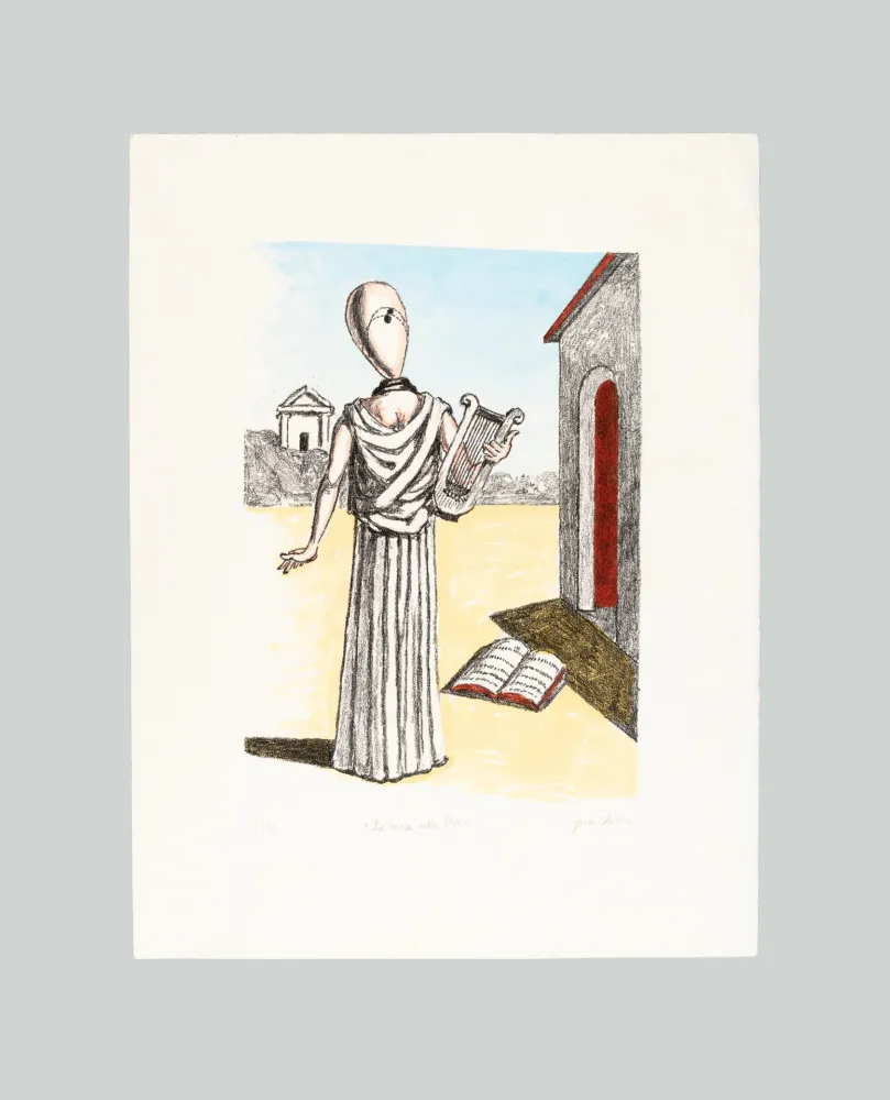Lithographie De Chirico - La Musa della Storia