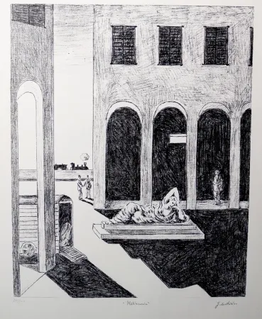 Lithographie De Chirico - Malinconia