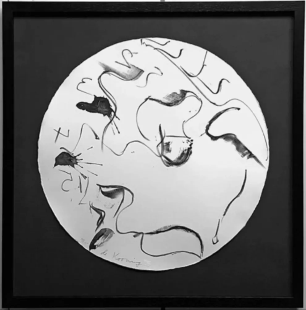 Lithographie De Kooning - Untitled from Self Portrait in a Convex Mirror