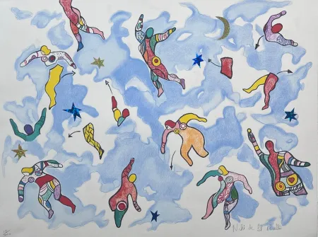 Lithographie De Saint Phalle - La danse éclatée 