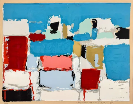 Pochoir De Stael -  Méditerranée 