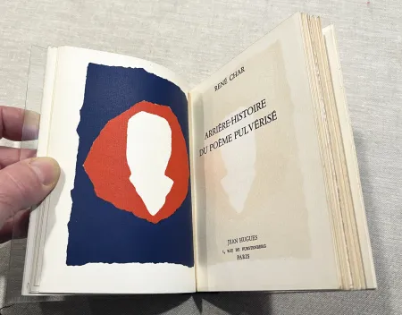 Livre Illustré De Stael - René Char : ARRIÈRE-HISTOIRE DU POÈME PULVÉRISÉ avec 1 lithographie icônique de Nicolas de Staël (1953)