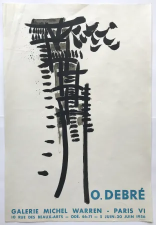 Affiche Debré -  Galerie Michel Warren