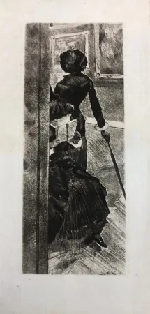 Aquatinte Degas - Mary Cassatt at the Louvre: the paintings gallery
