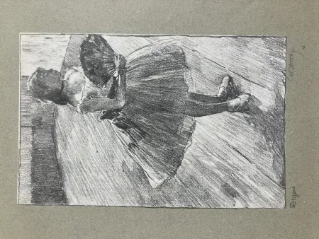Lithographie Degas - Petite danseuse à l'éventail. 1888-1889