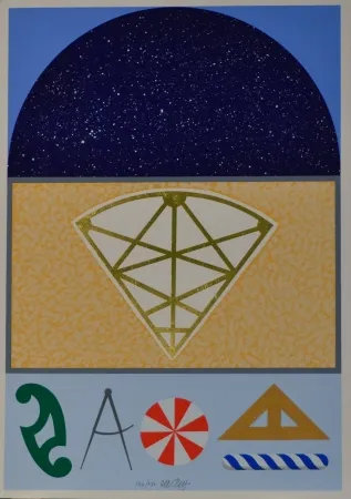 Sérigraphie Del Pezzo - Cielo stellato