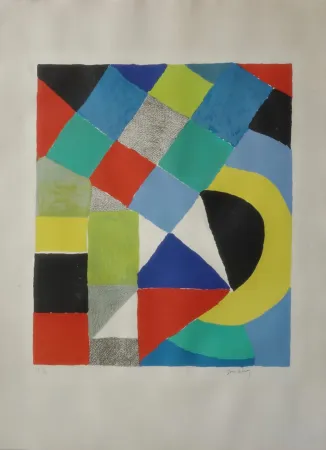Lithographie Delaunay - Arlequin (Harlequin)