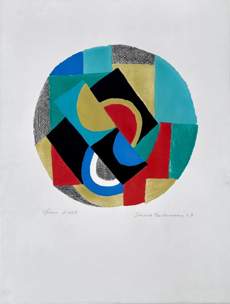 Lithographie Delaunay - Cible II 
