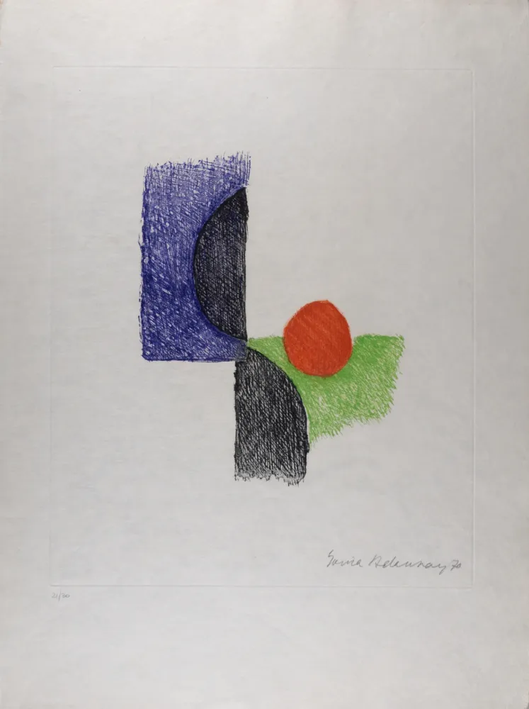 Eau-Forte Delaunay - Composition, 1970 - Hand-signed