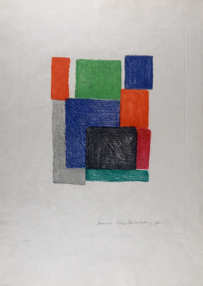 Eau-Forte Delaunay - Composition, 1970 - Hand-signed