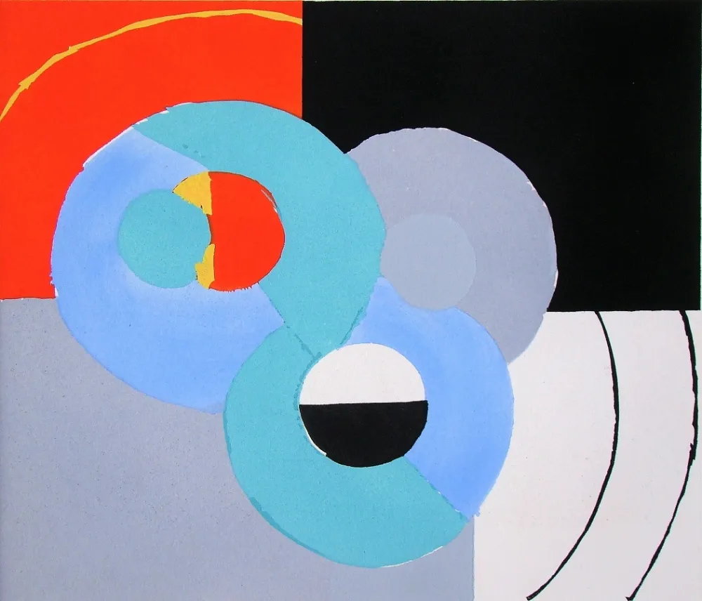 Pochoir Delaunay - Composition abstrait