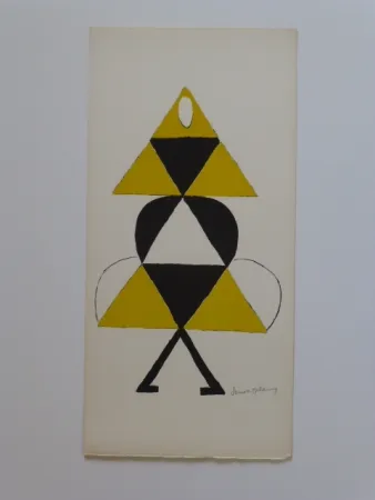 Lithographie Delaunay - Projet de costume 