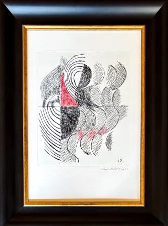 Gravure Delaunay - Sonia Delaunay (1885-1979) - Composition - etching on paper - 1964