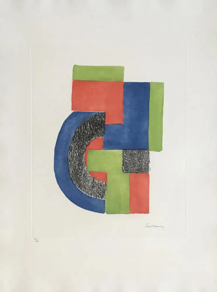 Lithographie Delaunay - Totem