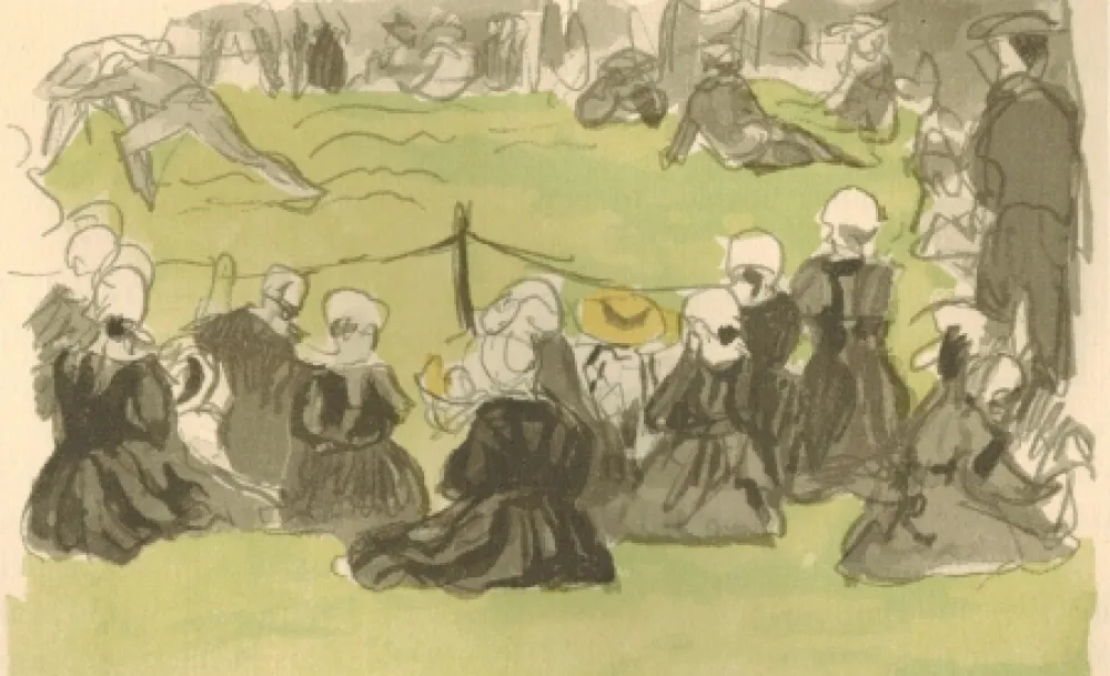 Livre Illustré Denis - Le crépuscule sur la mer.  Illustrations de Maurice Denis.