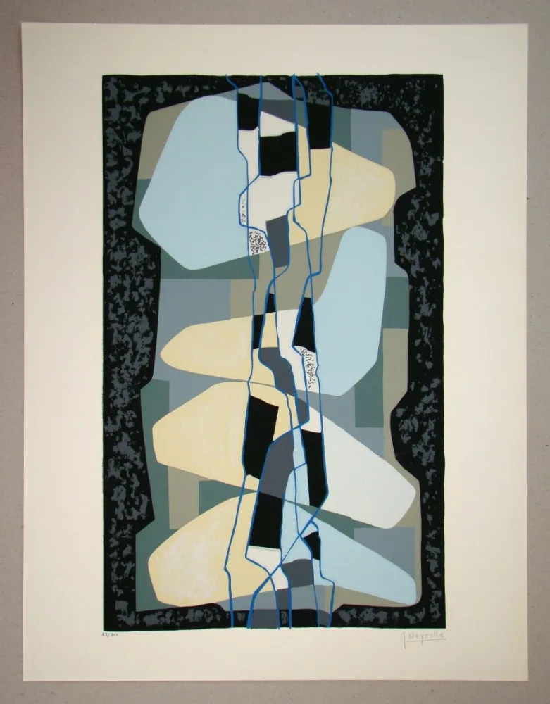 Sérigraphie Deyrolle - Composition abstrait