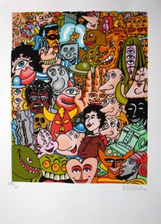 Sérigraphie Di Rosa - 100 ans de l'Humanité