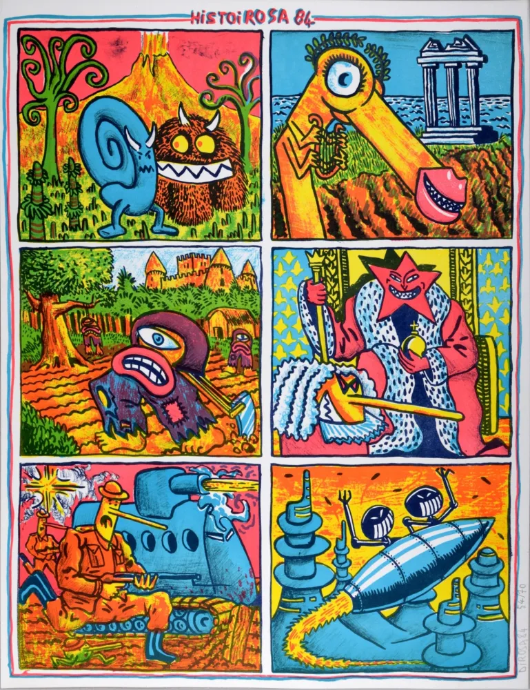 Lithographie Di Rosa - Histoirosa