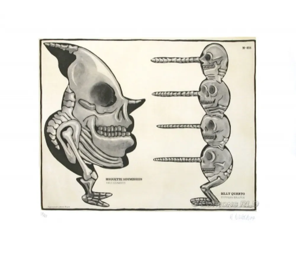 Eau-Forte Et Aquatinte Di Rosa - Huguette Soumission