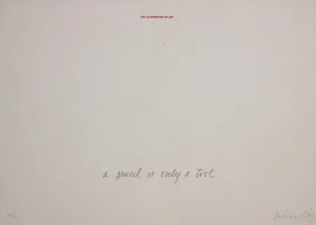 Sérigraphie Dias - A pencil is a tool