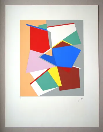 Sérigraphie Dias - Composition abstrait