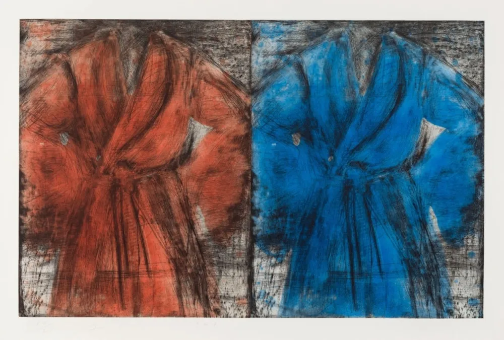 Eau-Forte Et Aquatinte Dine - Red and Blue Robe