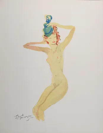 Lithographie Domergue - La Parisienne : Elvire, 1956