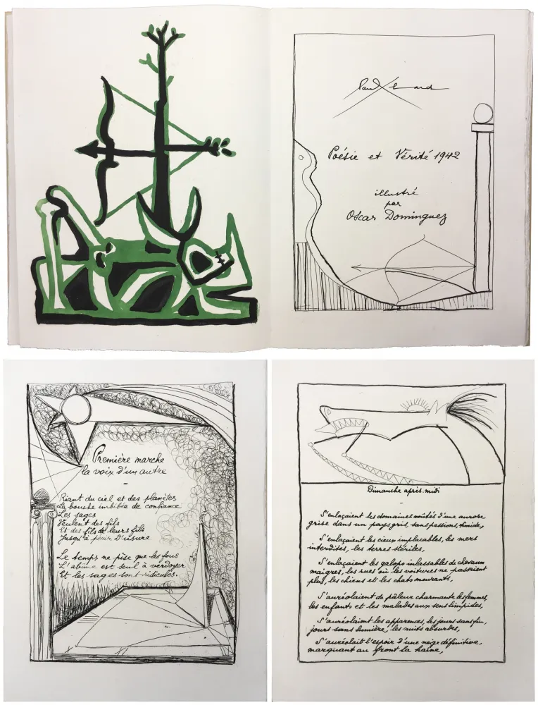 Livre Illustré Dominguez - Paul Éluard : POÉSIE ET VÉRITÉ 1942. 31 gravures originales (1947).