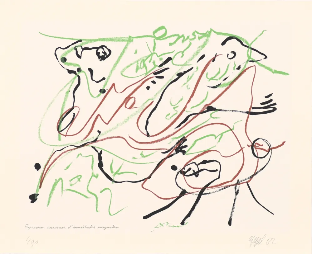 Sérigraphie Dotremont - Expression nerveuse