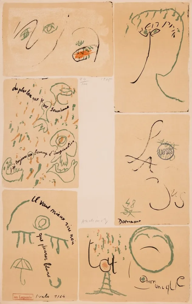 Eau-Forte Dotremont - Litho-mots