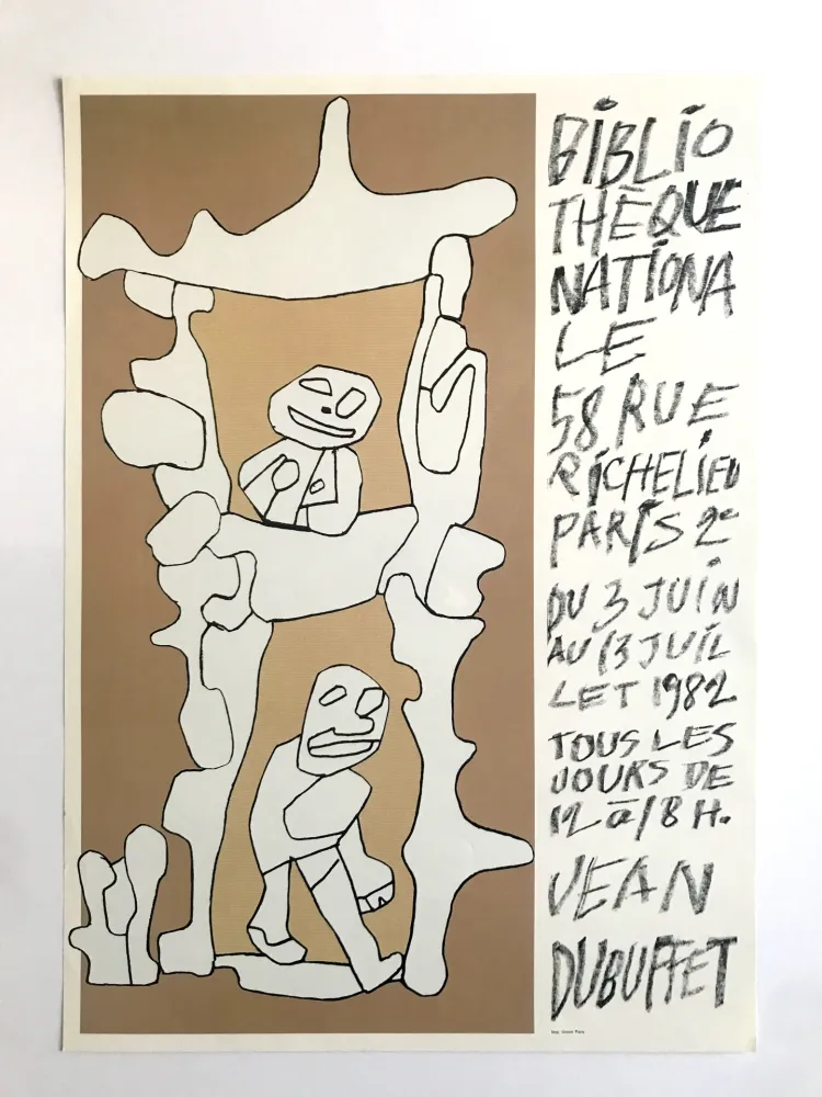 Affiche Dubuffet - Bibliothèque nationale - Site Richelieu