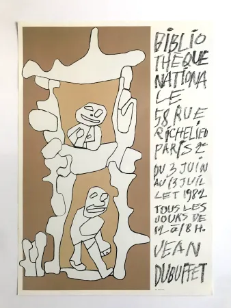 Affiche Dubuffet - Bibliothèque nationale - Site Richelieu
