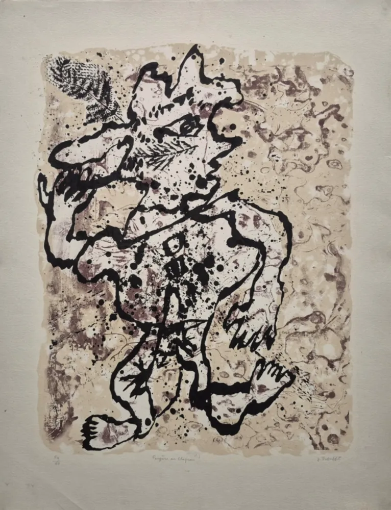 Lithographie Dubuffet - Fougère au Chapeau (Fogere with Hat)