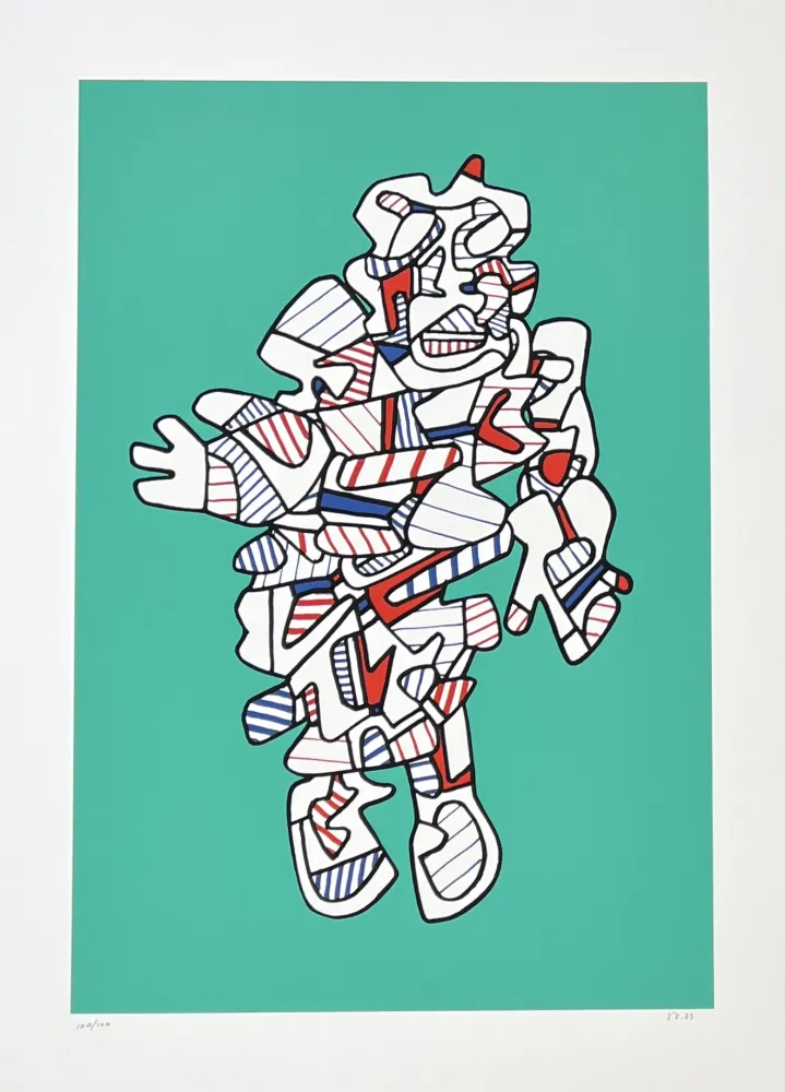 Sérigraphie Dubuffet - Protestator, from Présences fugaces series