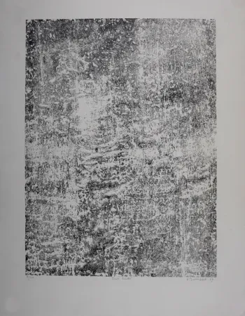 Lithographie Dubuffet - Texte écaillé, 1959 - Hand-signed