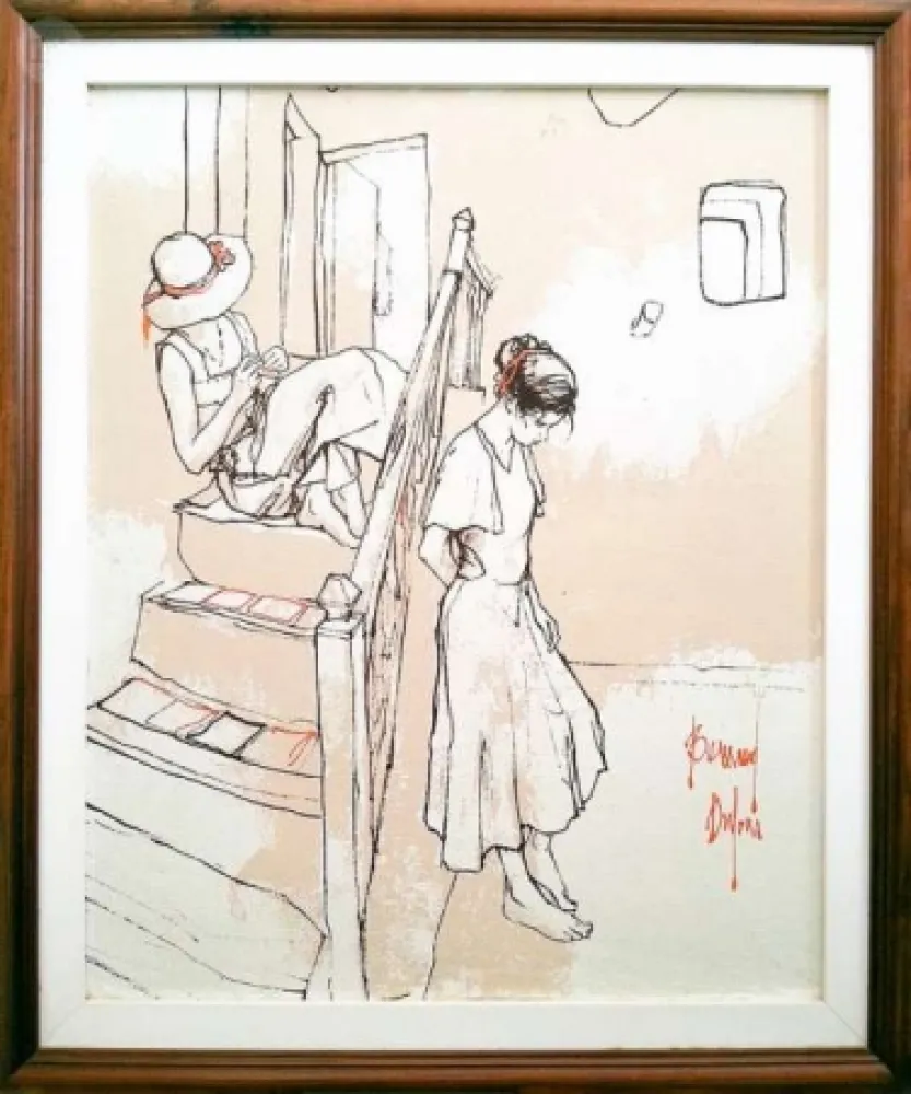 Aucune Technique Dufour  - Les filles sur les escaliers