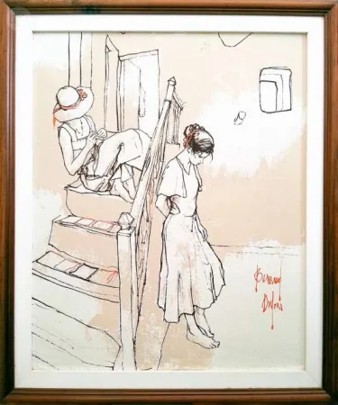 Aucune Technique Dufour  - Les filles sur les escaliers