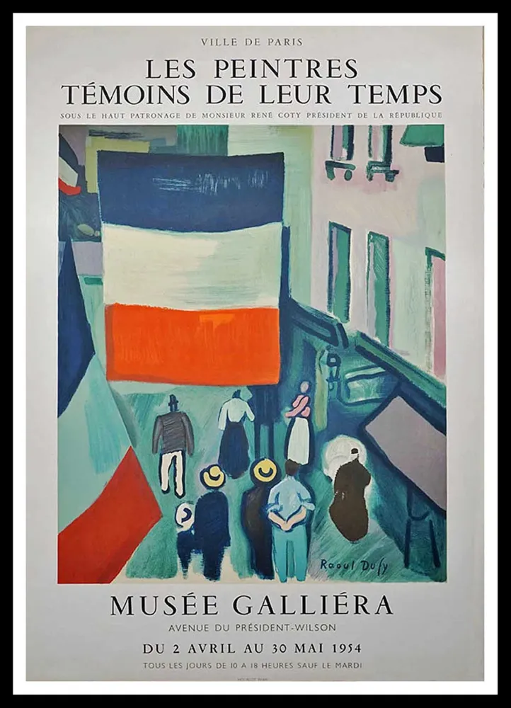 Affiche Dufy - Les peintres témoins de leur temps - Musée Galliéra