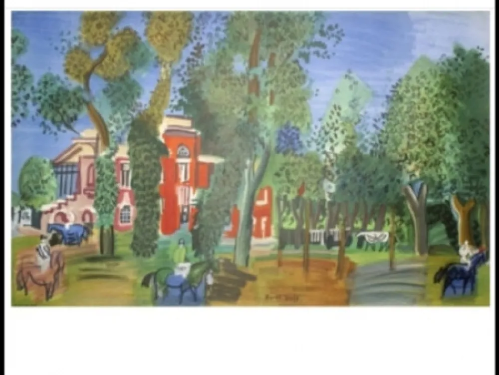 Lithographie Dufy - PADDOCK  PARIS