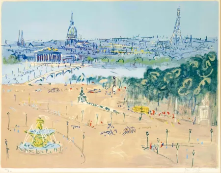 Lithographie Dufy - Place de la Concorde