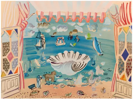 Lithographie Dufy - RIDEAU DE THEÂTRE POUR LE BALLET 