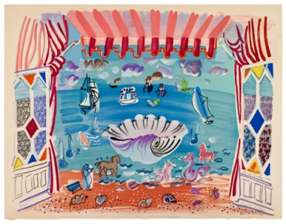 Lithographie Dufy - Vue de la fenetre