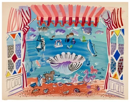 Lithographie Dufy - Vue de la fenetre