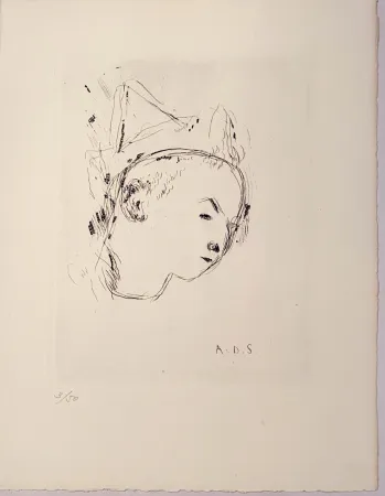 Gravure Dunoyer De Segonzac - Le petit clown